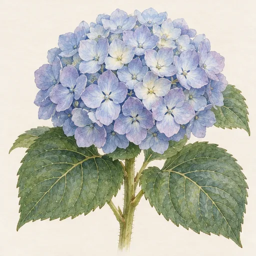 アジサイの水彩画